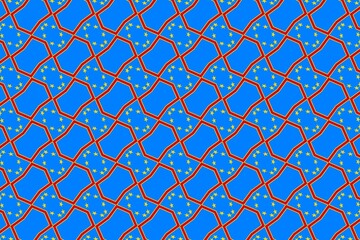 Naklejka premium Simple geometric pattern in the colors of the national flag of Democratic Republic of the Congo