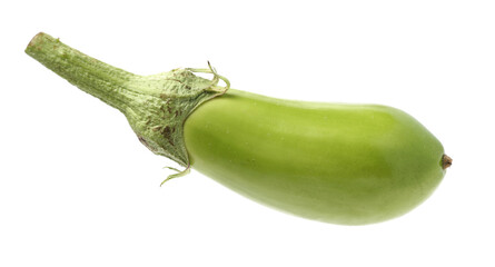 Ripe eggplant isolated on a white background