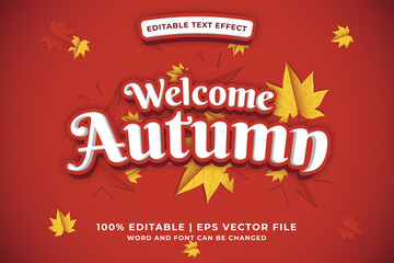 Autumn season text style effect Premium Vector