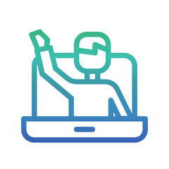 Online Education and Elearning gradient icon