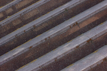 Marble stairs. Diagonal lines. Abstraction. From big to small stripes.