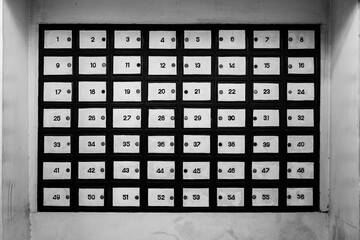 mailboxes of an apartment building