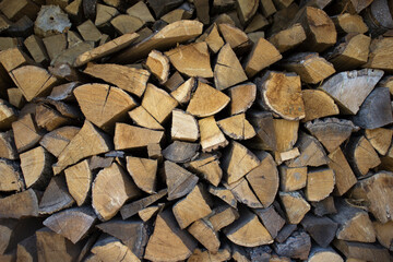 wood for the bonfire as background