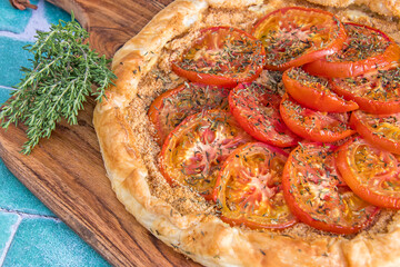 tarte à la tomate et au thym