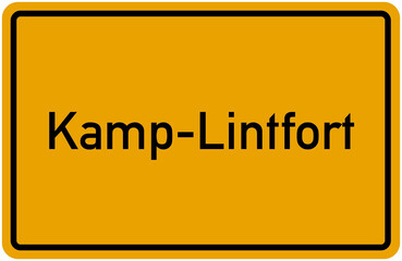 Village Sign Of Kamp-Lintfort