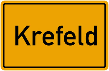 Village Sign Of Krefeld
