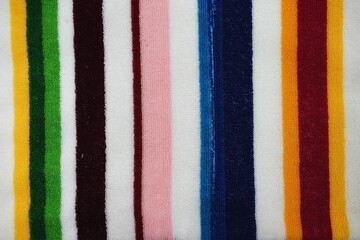 Fototapeta premium Closeup texture of Beach towel Colorful horizontal stripes background