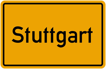 Village Sign Of Stuttgart