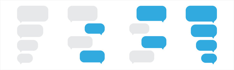 Obraz premium Message bubbles icons. Design for chat. Vector graphics on a white background in a flat style for web sites and advertising big boards.