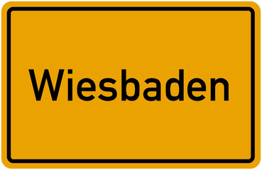 Village Sign Of Wiesbaden