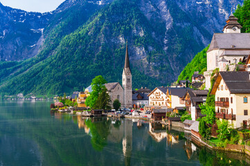 Fototapeta premium オーストリア 世界遺産 ハルシュタット