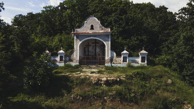 A View Of The Calvary In The Town Of Modry Kamen In Slovakia