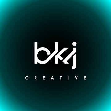 BKJ Letter Initial Logo Design Template Vector Illustration