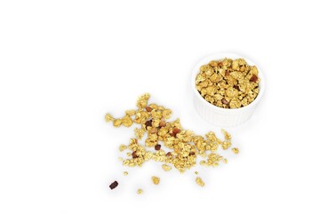 Grains ,Seeds on white background. Close up, Blurry