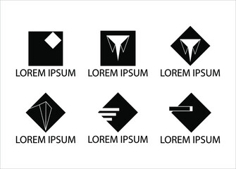 black and white logo concept vector image