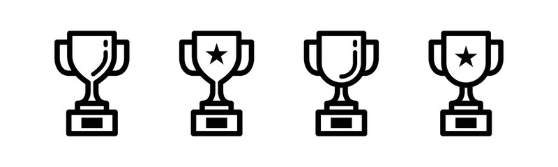 Vector graphic of trophy icon collection
