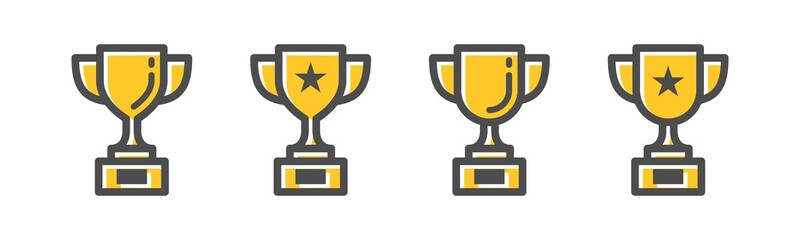 Vector graphic of trophy icon collection | award icon