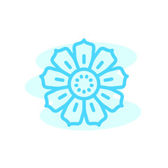 Illustration Vector graphic of flower icon. Fit for floral, garden, blossom, beautiful etc.
