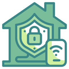 lock blue line icon