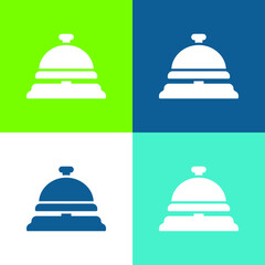 Bell Flat four color minimal icon set