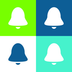 Alarm Bell Flat four color minimal icon set