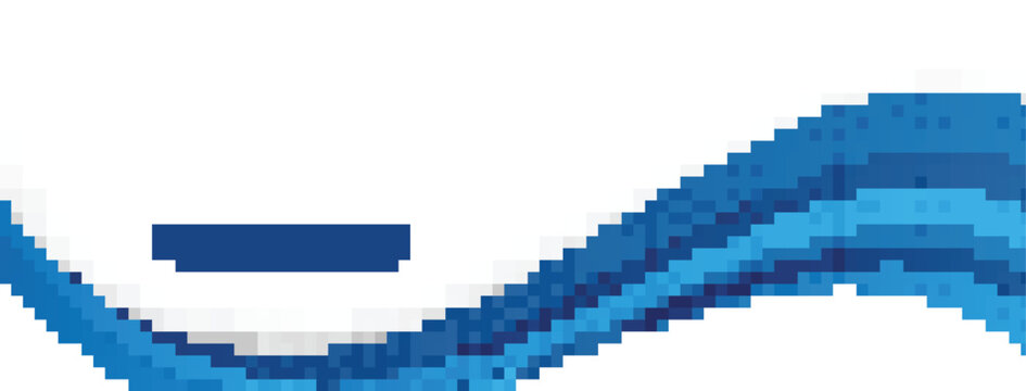Stylish elegant blue wave design banner template