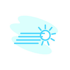 Fog day icon design template