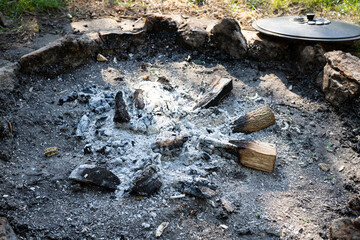 Fototapeta premium Palenisko po pieczonych.