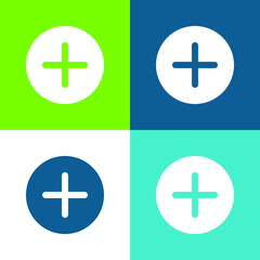 Add Flat four color minimal icon set