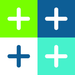 Add Flat four color minimal icon set