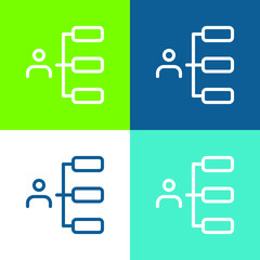 Boss Flat four color minimal icon set