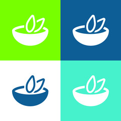 Bowl Of Soup Flat four color minimal icon set