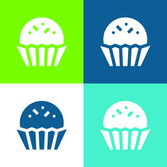 Bonbon Flat four color minimal icon set