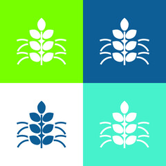 Agronomy Flat four color minimal icon set