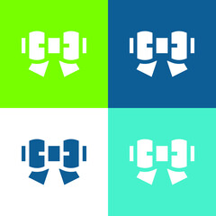 Bow Tie Flat four color minimal icon set