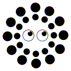 white, cmyk, see, look, eyes, bubble, abacus, ball, sphere, round, vintage, colorful, dots, circles, offset, classical printing, abstract vector, aesthetic, aesthetics, backdrop, banner, card, collage