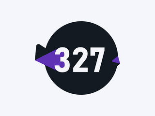 Number 327 logo icon design vector image