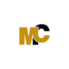 Letter MC simple logo design vector
