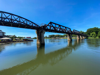 Bridge of the river kwai in Kanchanaburi, Thailand