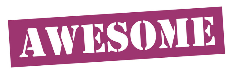 AWESOME Vector stamp. White isolated
