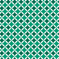 Green Monochromatic Geometric Shapes Seamless Pattern Background.Design for fabric,print,product,tiles,packaging,wallpaper,clothing,wrapping,home decoration.retro oriental style.Vector illustration 