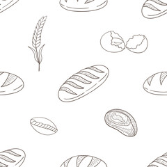 vector graphic seamless pattern with various bread 2-01