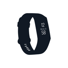 Fitness Tracker Icon Stock Illustration. Activity Tracker with Built-in GPS, Heart Rate, Sleep, And Swim Tracking. 