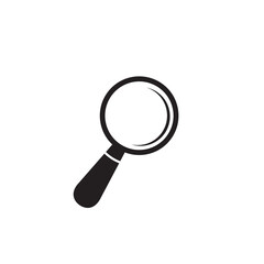 Search logo design incorporated with magnifying glass