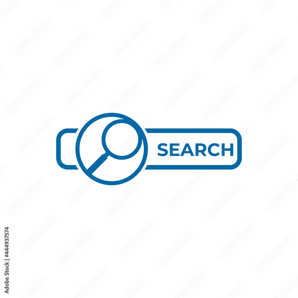 Wall mural Search logo design incorporated with magnifying glass