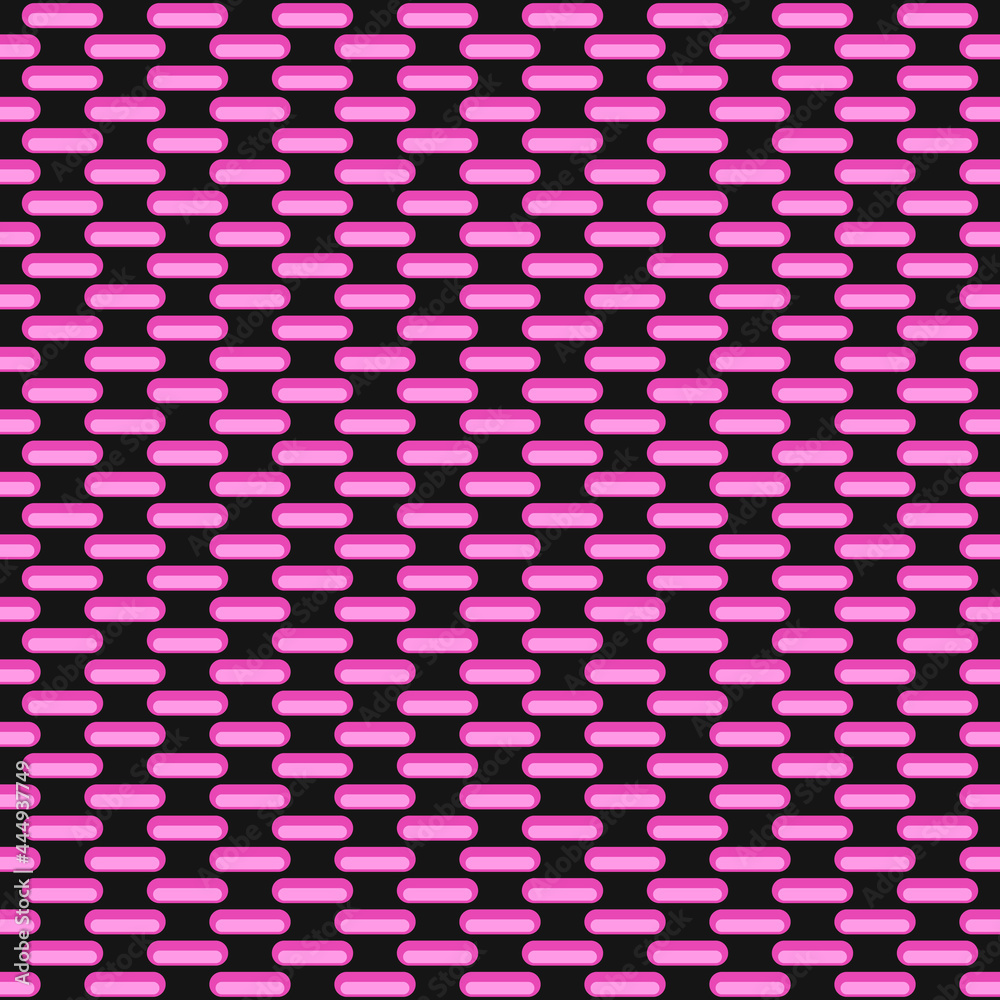 Poster pink pills pattern. vector seamless rounded blocks.