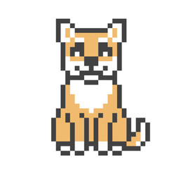 Cute dog. Pixel art