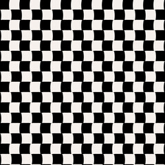 Fototapeta premium Checker wicker. Vector black and white intertwined squares.