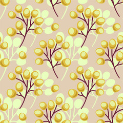 Simple floral abstract seamless pattern 