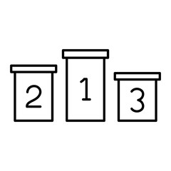 Vector Podium Outline Icon Design